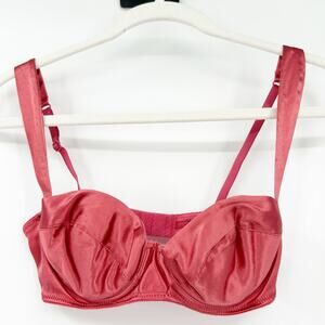 Victorias Secret VS Gold Label Vintage Pinup Satin‎ Underwire Balconette Bra 34B